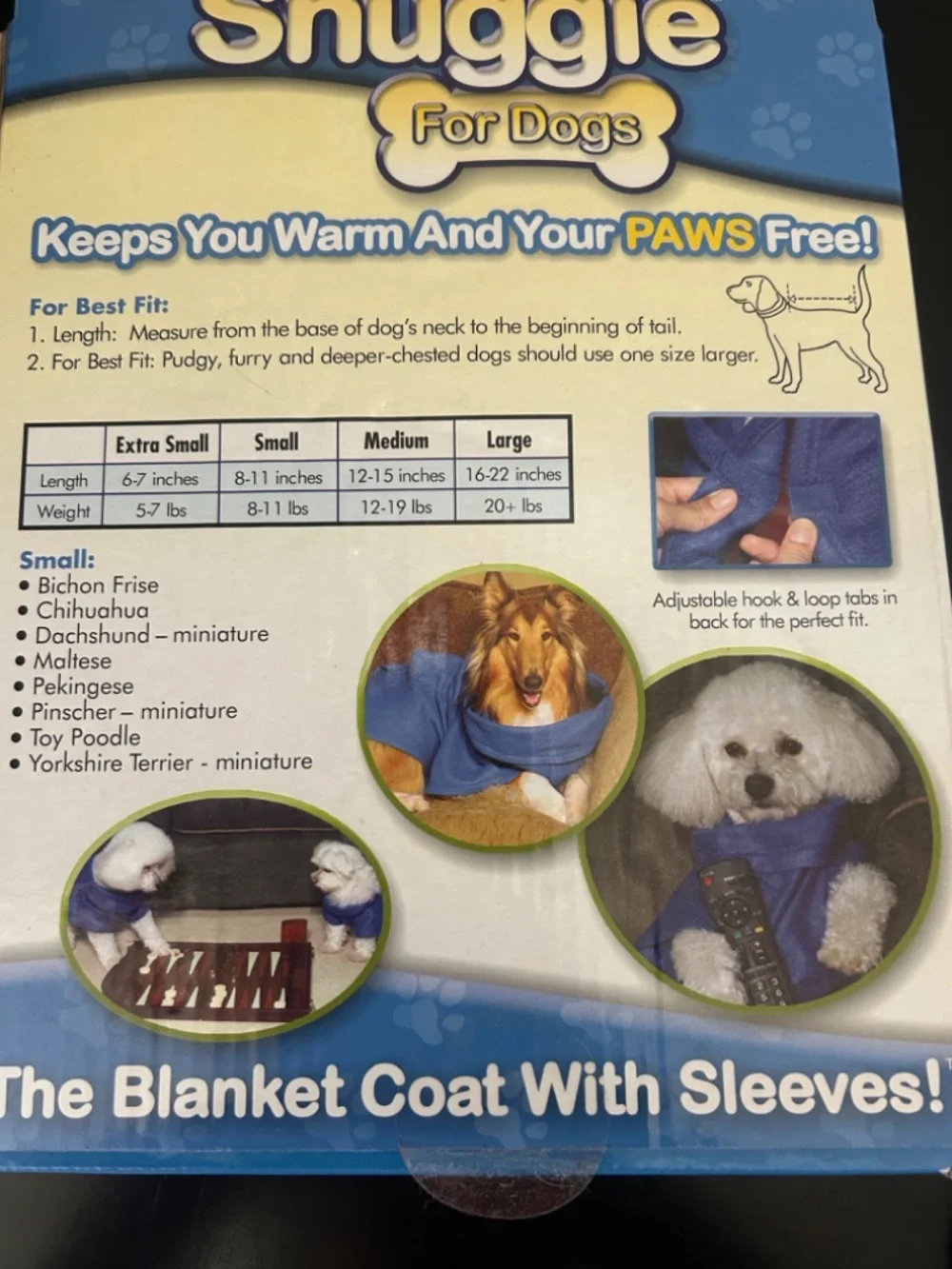 Snuggie for Dogs “ As Seen on TV” . Size Small. NWOT